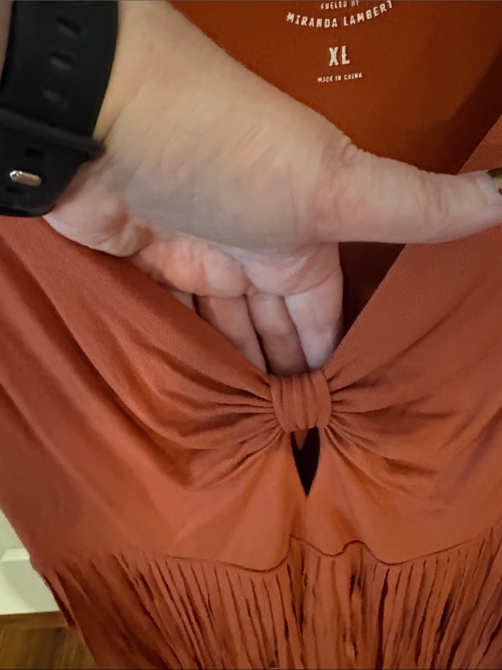 Idyllwind Rust Fringe Tank Top - Picture 4 of 5